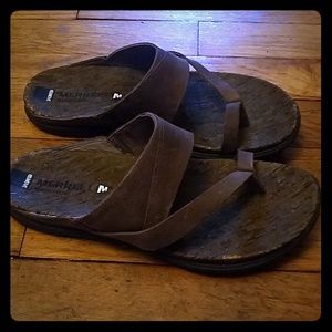 Merrell Brown Leather Toe Sandals